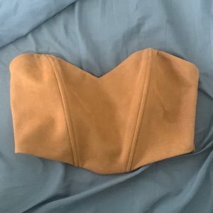 Cute crop top corset orange/brown